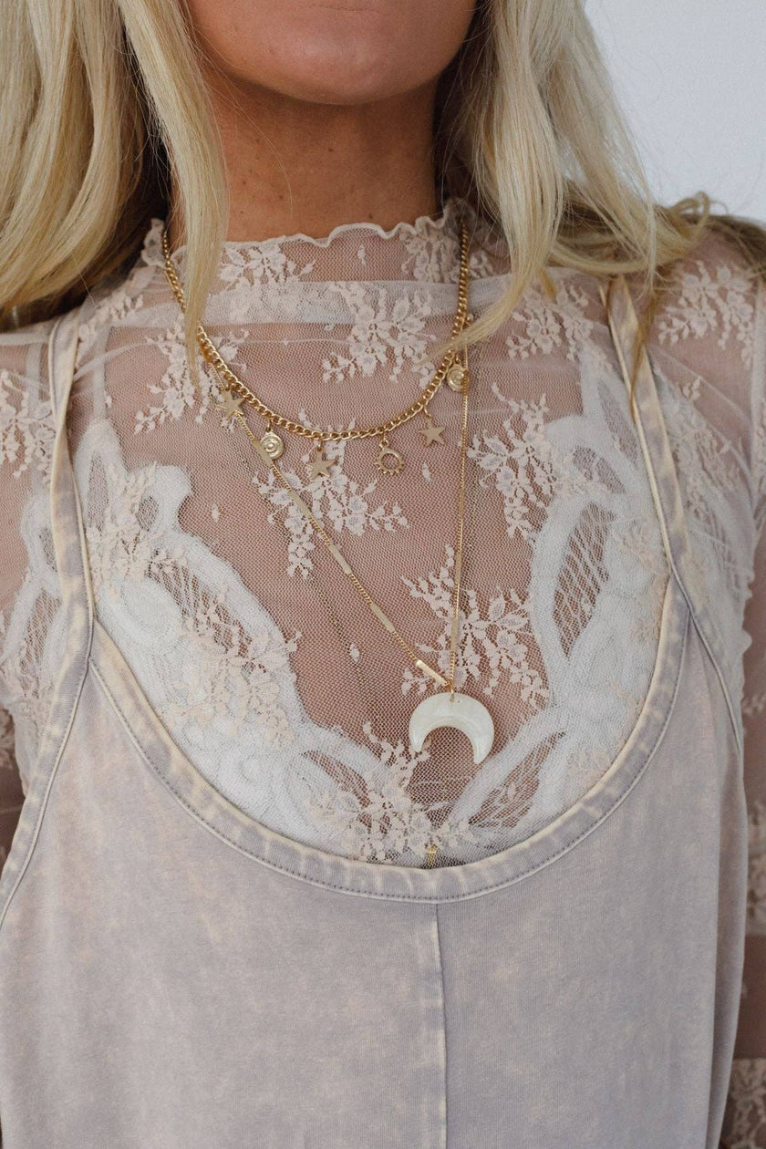 Celestial Moon Layered Necklace