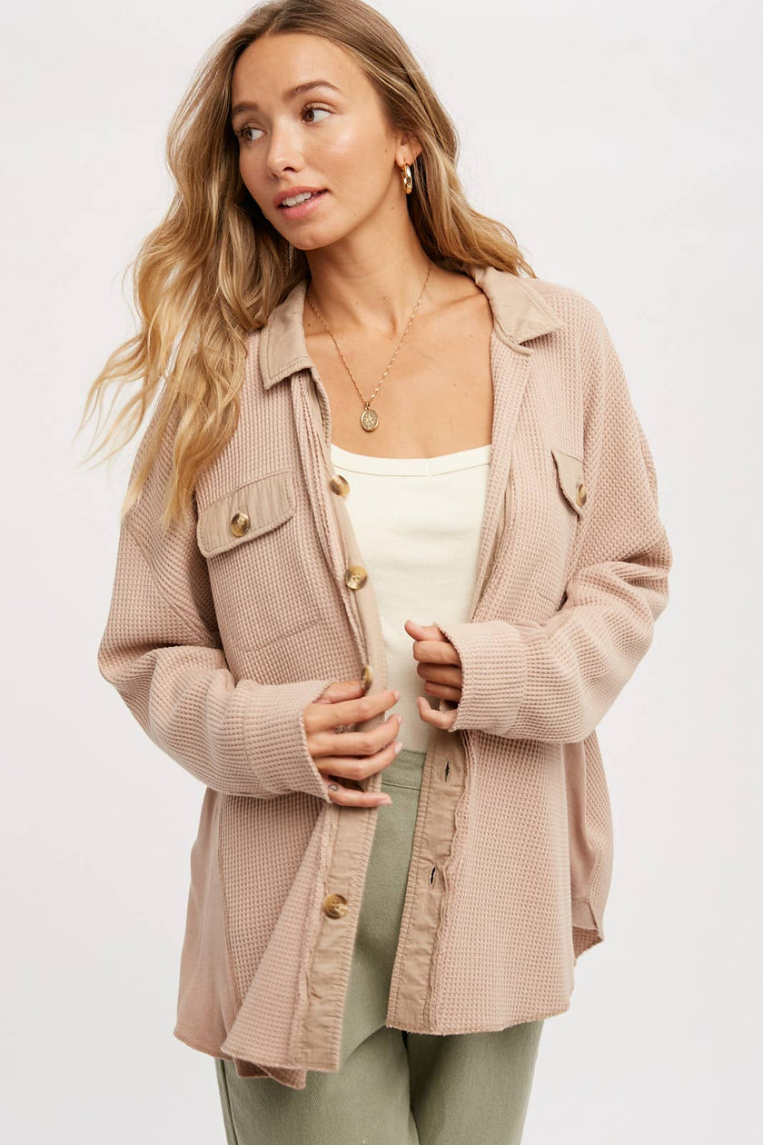Driftwood Waffle Knit Jacket