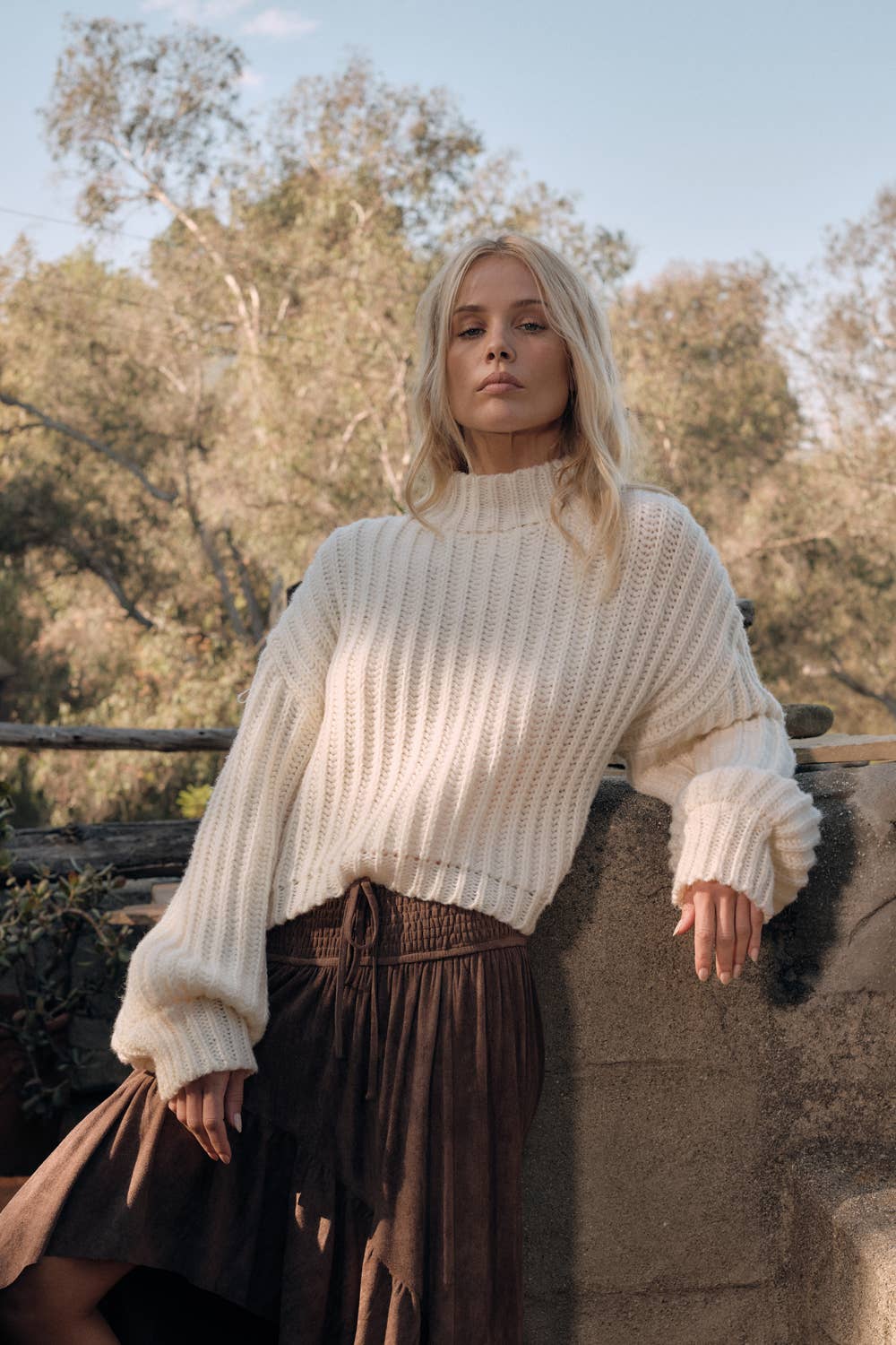 Cream Crew Neck Sweater