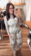 Arctic Bloom Boho Overalls
