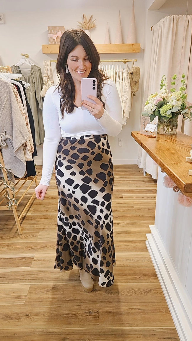 Leopard Maxi Skirt