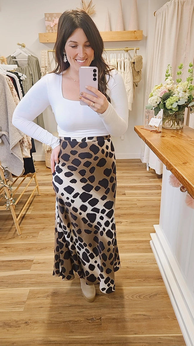 Leopard Maxi Skirt