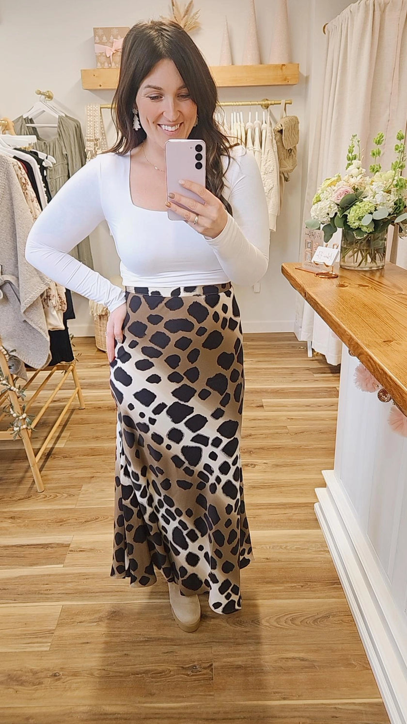 Leopard Maxi Skirt