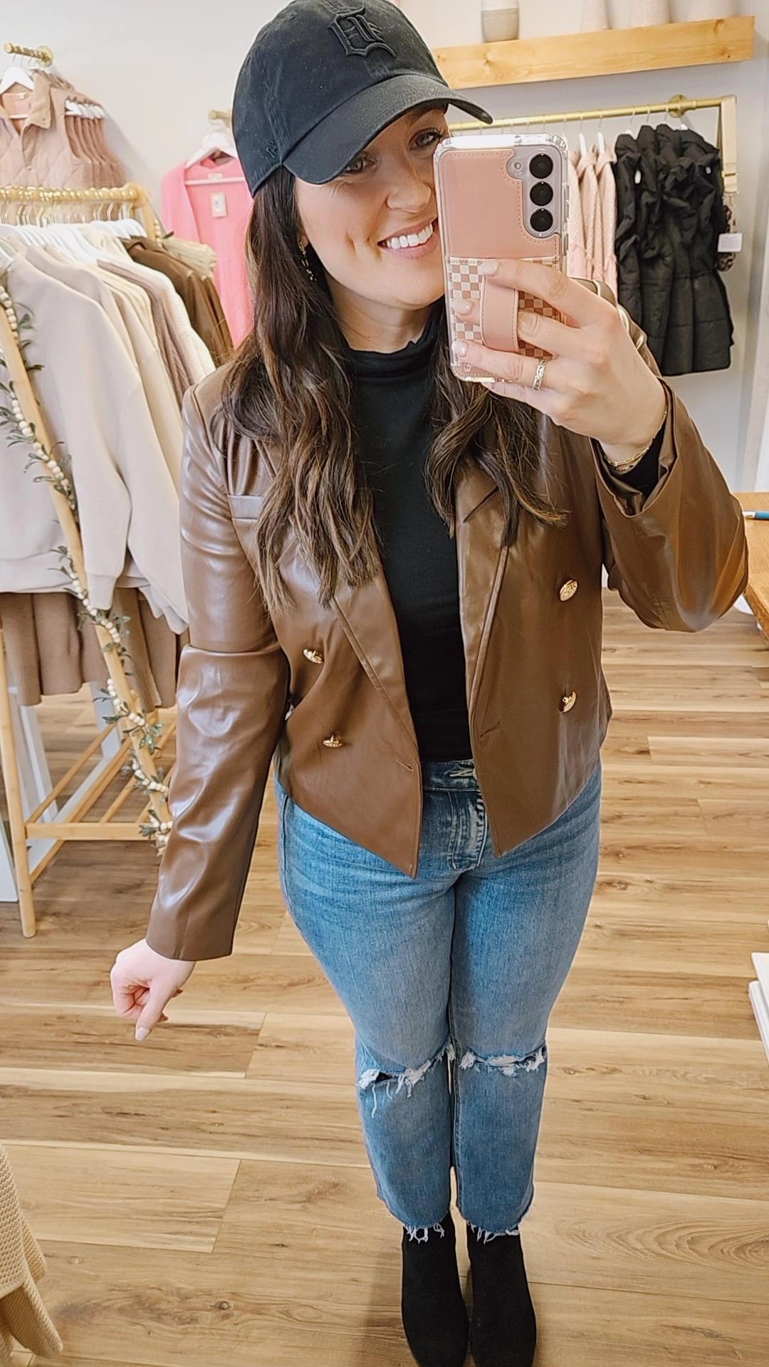 Charlie Faux Leather Jacket