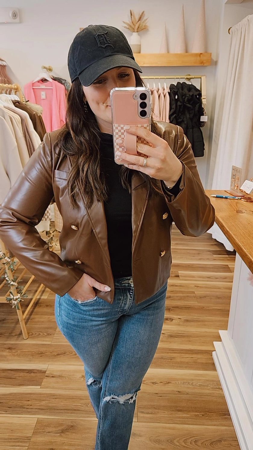 Charlie Faux Leather Jacket