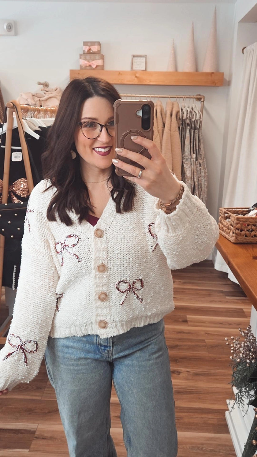 Holiday Bow Cardigan