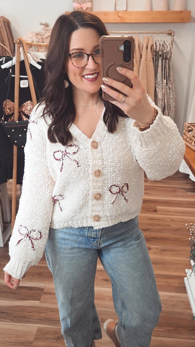 Holiday Bow Cardigan