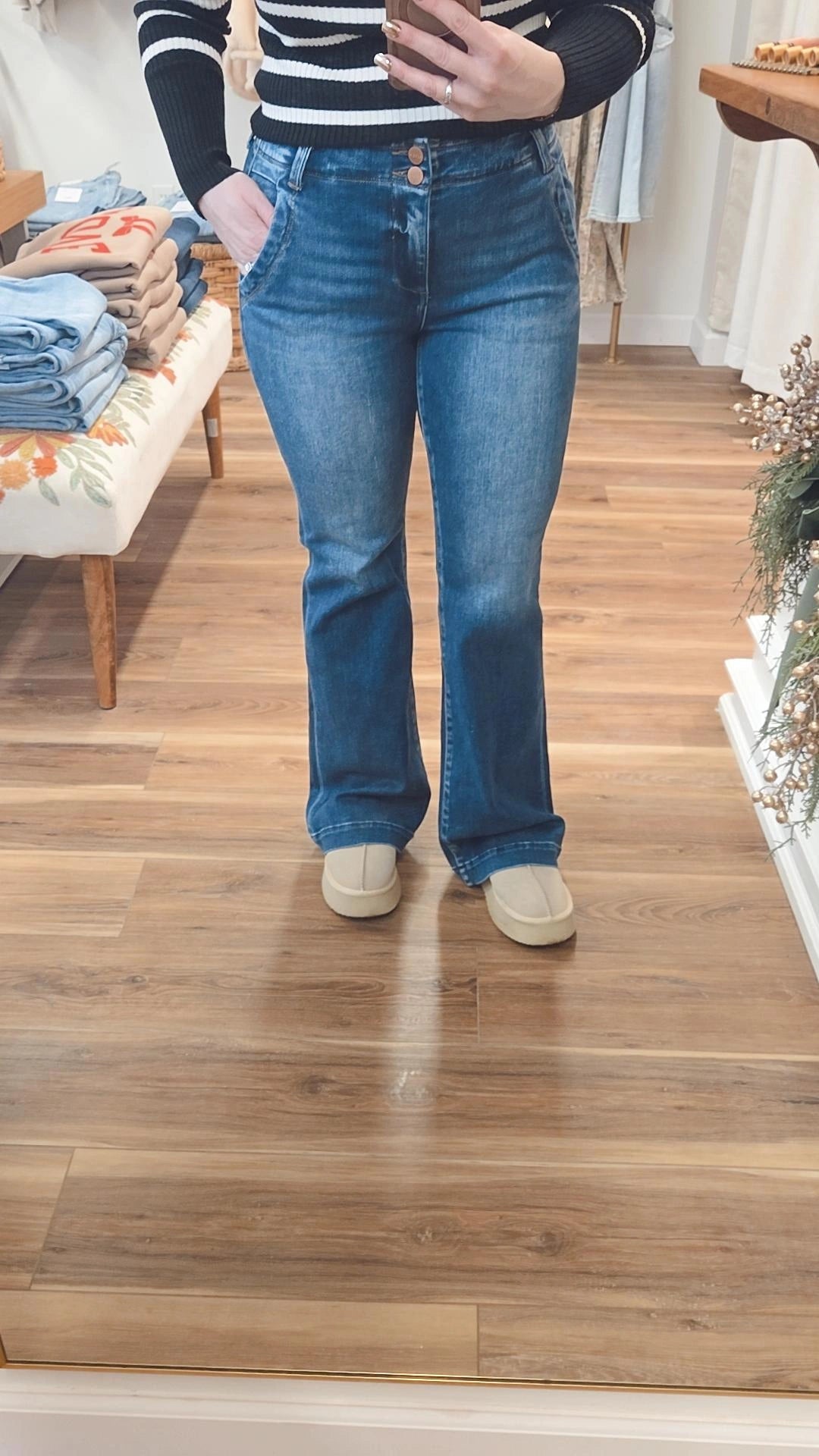 Risen High Rise Flair Jeans