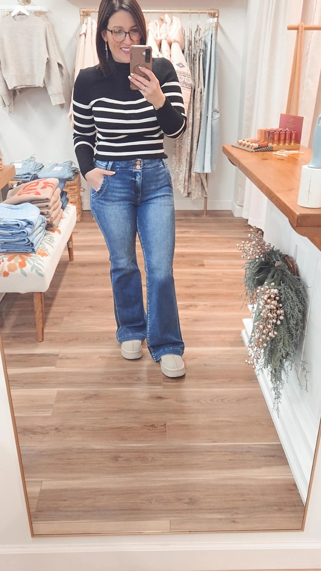 Risen High Rise Flair Jeans