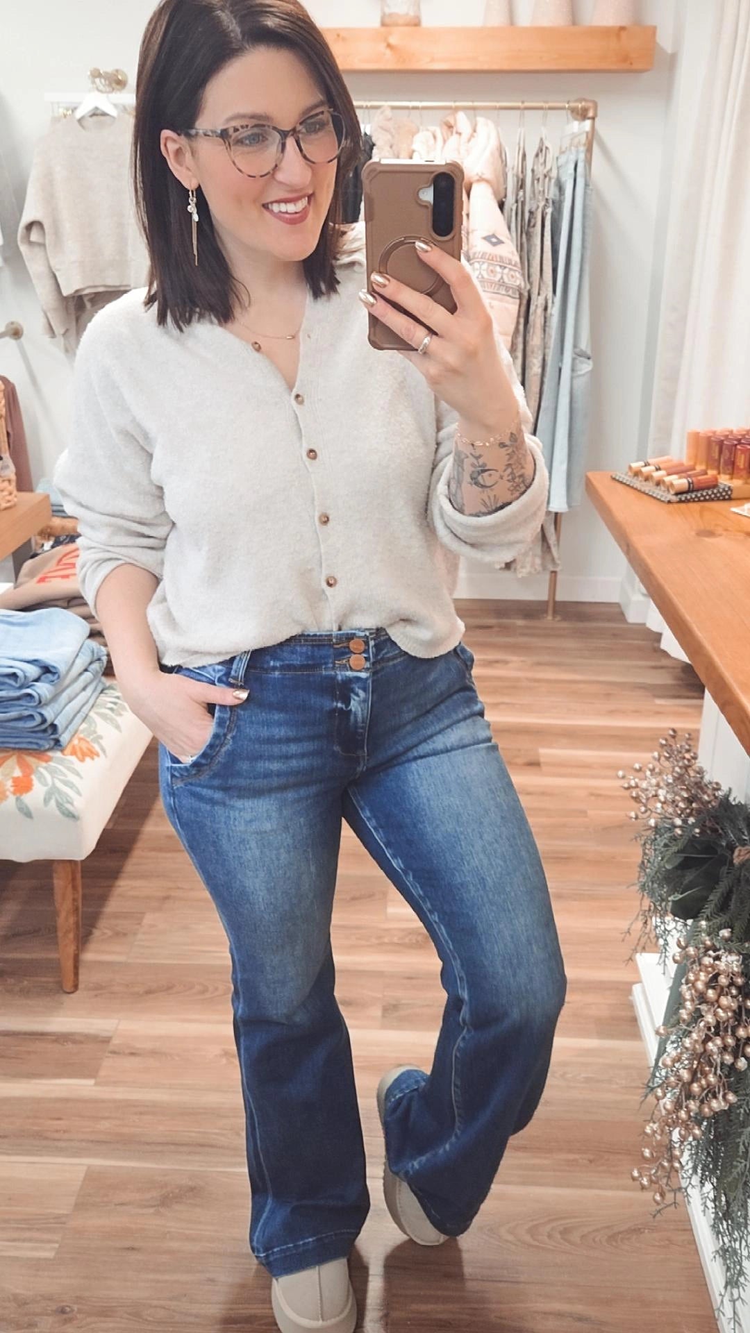 Risen High Rise Flair Jeans