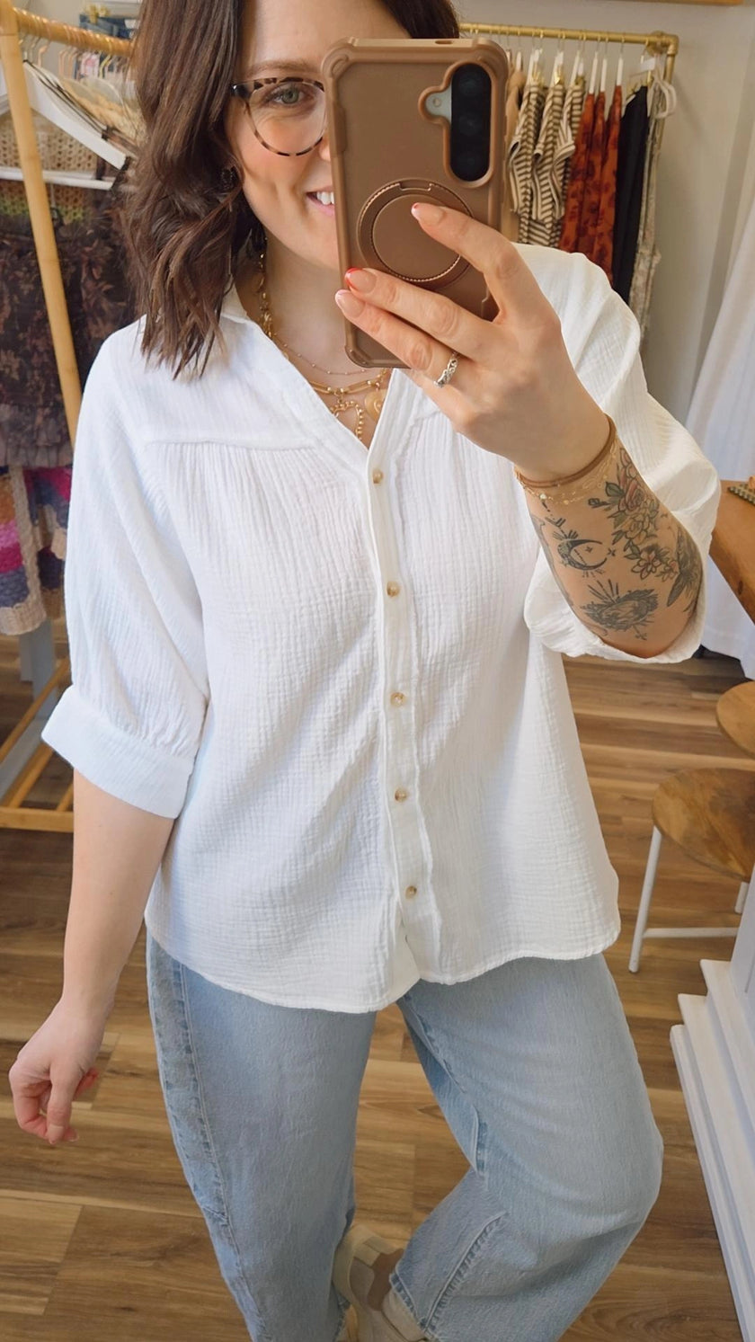 Shoreline Cotton Gauze Top