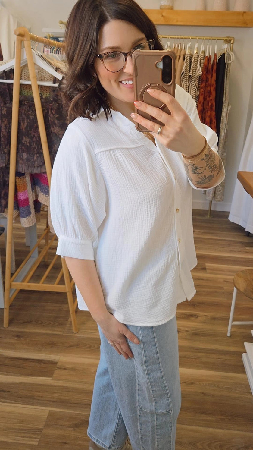 Shoreline Cotton Gauze Top