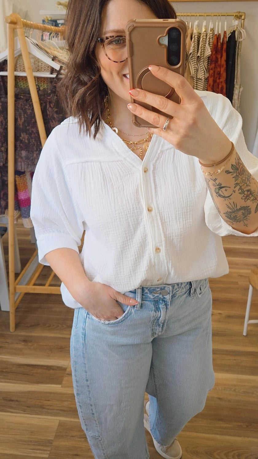 Shoreline Cotton Gauze Top