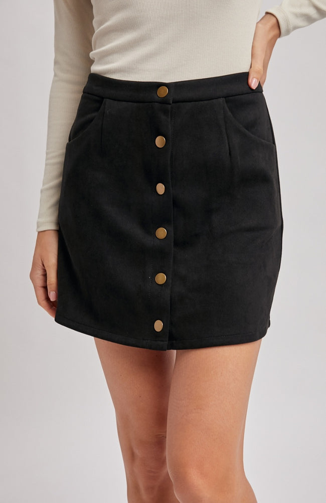 Black Suede Skirt