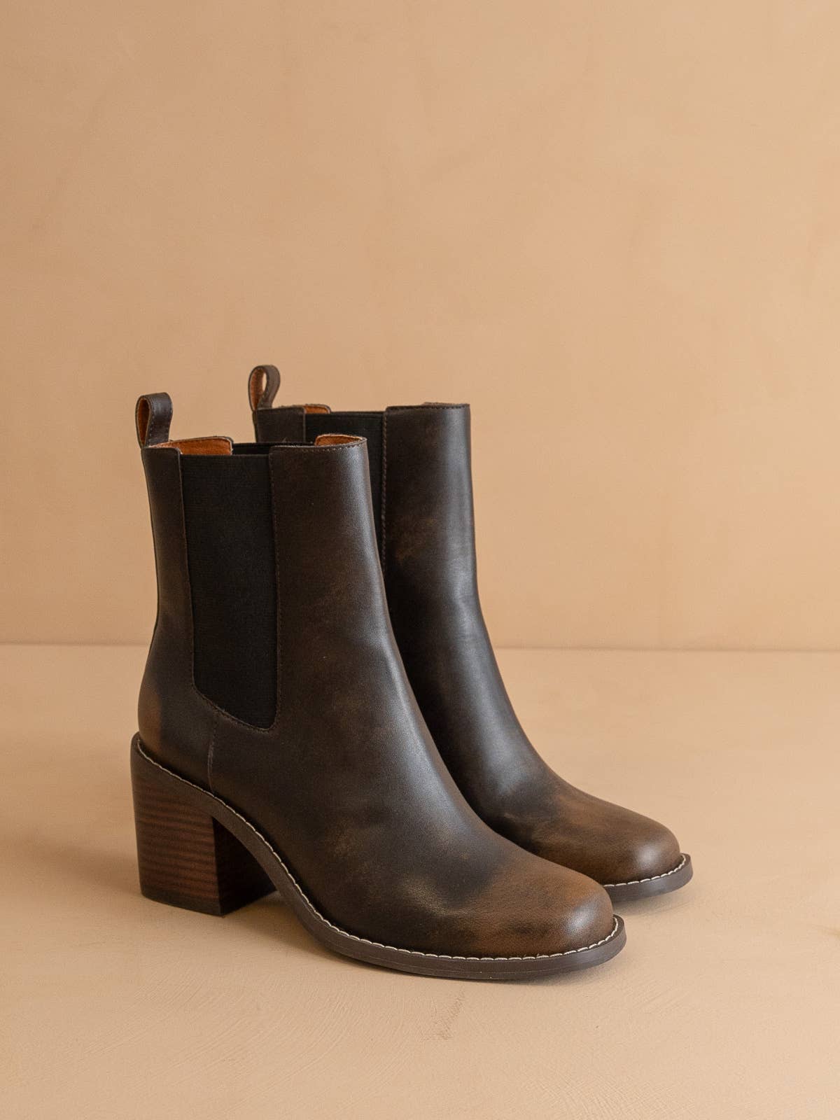 The Dakota | Brown Heeled Chelsea Bootie