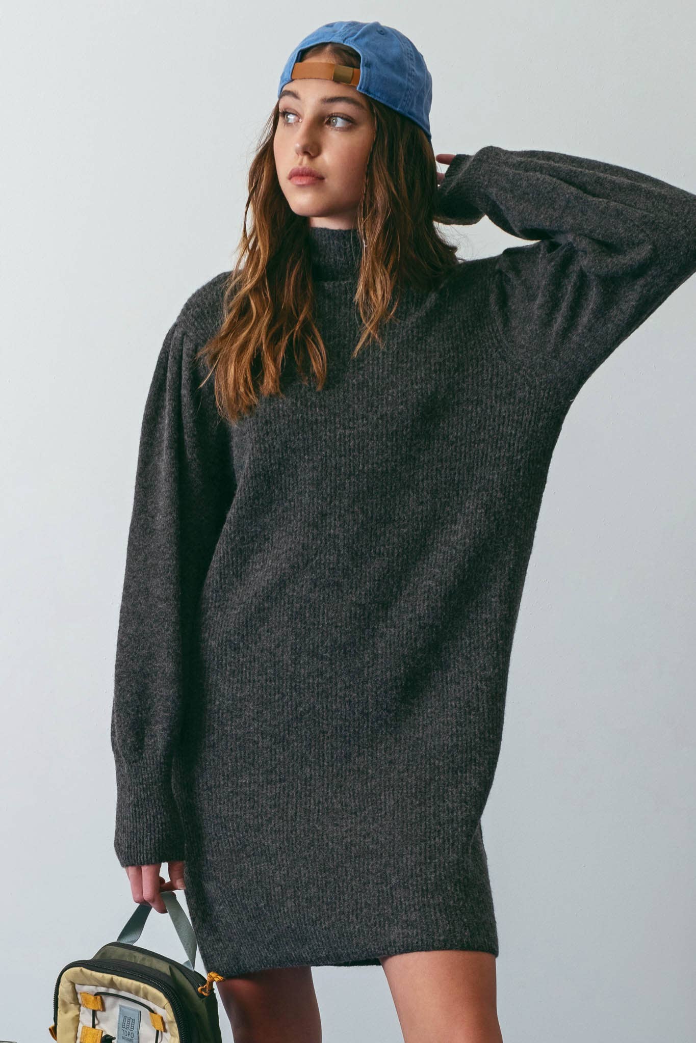 Charcoal Luxe Sweater Dress
