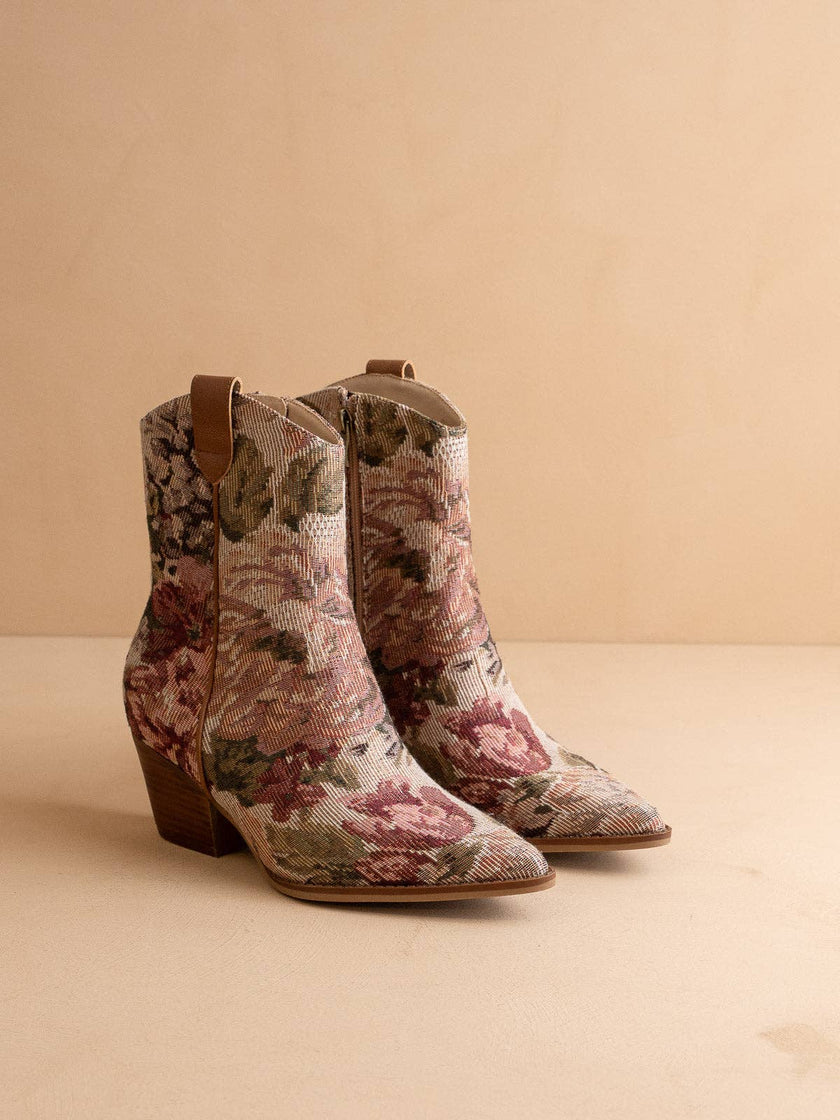 The Karina | Mauve Tapestry Bootie
