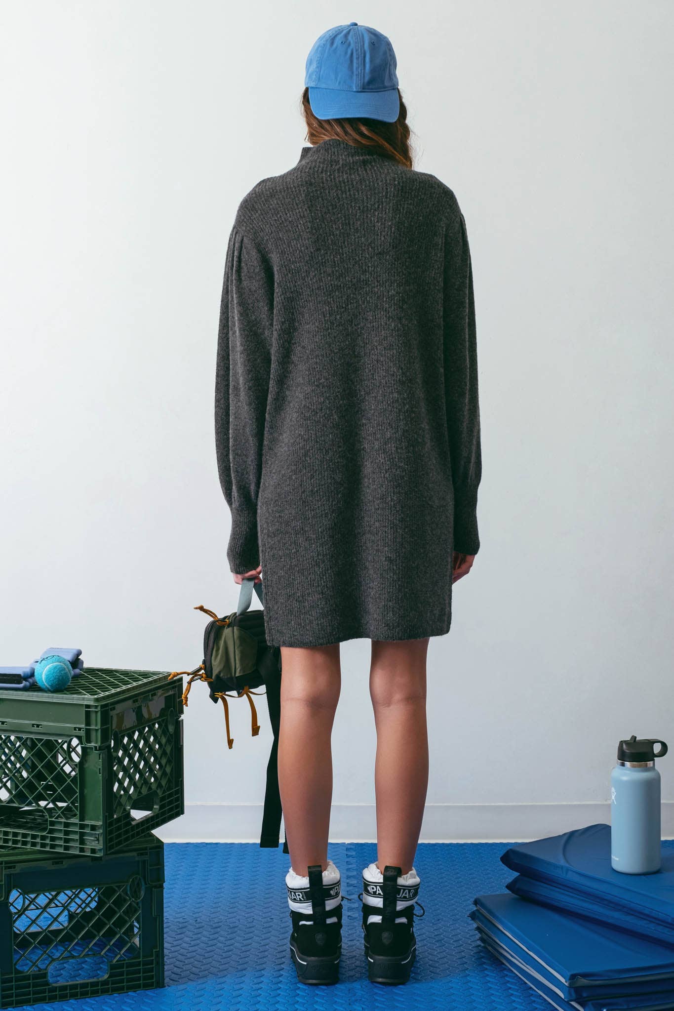 Charcoal Luxe Sweater Dress