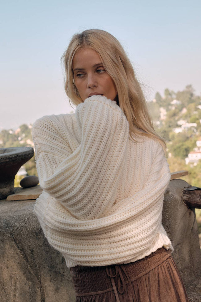 Cream Crew Neck Sweater