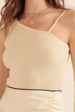 Asymmetrical Waffle Knit Tank