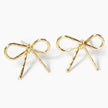 Gold Dipped Bow Earrings