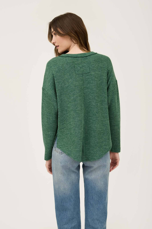 Evergreen Knit Henley Top