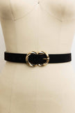 Double C Buckle Suede Belt