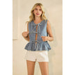 Denim Luxe Knot Tank