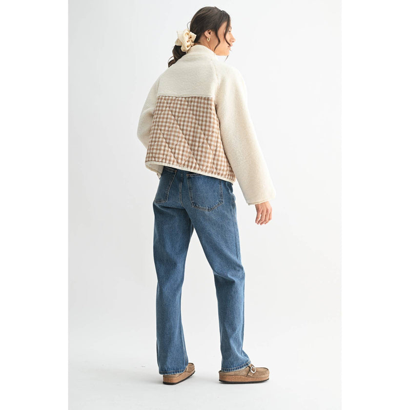 Gingham Fleece Jacket