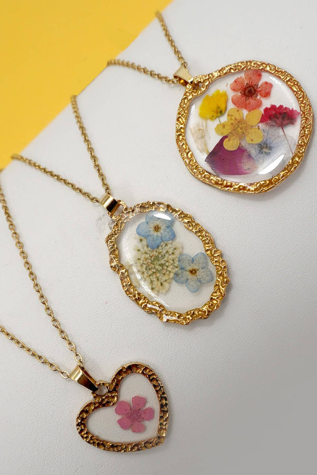 Pressed Flower Necklace