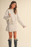 Oatmeal Sweater & Mini Skirt Set