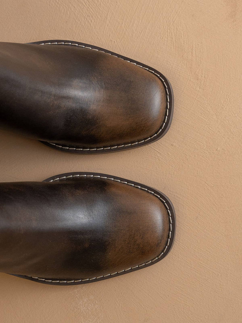 The Dakota | Brown Heeled Chelsea Bootie